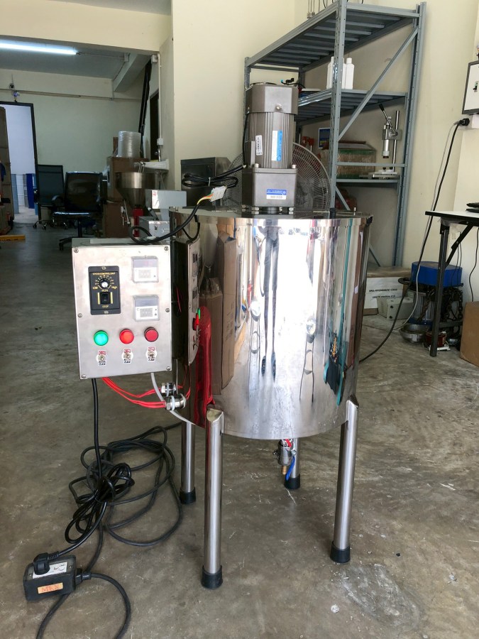 เครื่องกวนครีม 50 ลิตร ปรับอุณหภูมิ ถังสแตนเลส 2 ชั้น 220v หม้อตุ๋น หม้อต้ม
