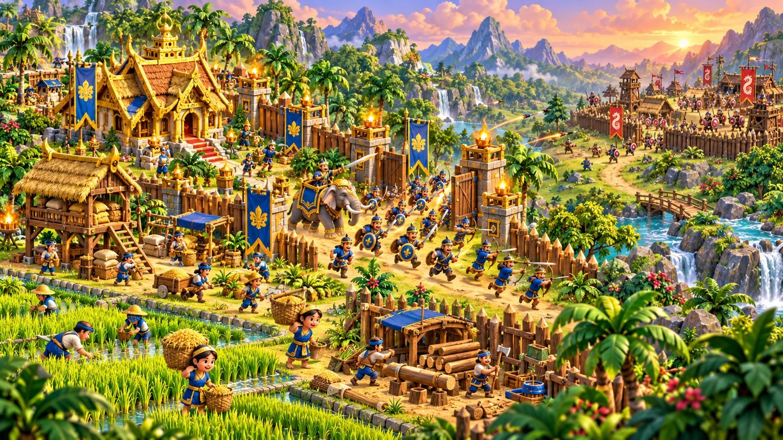 เกมศึกชิงหมู่บ้าน เกมวางแผนสร้างหมู่บ้าน เล่นฟรี ไม่ต้องเติมเงิน