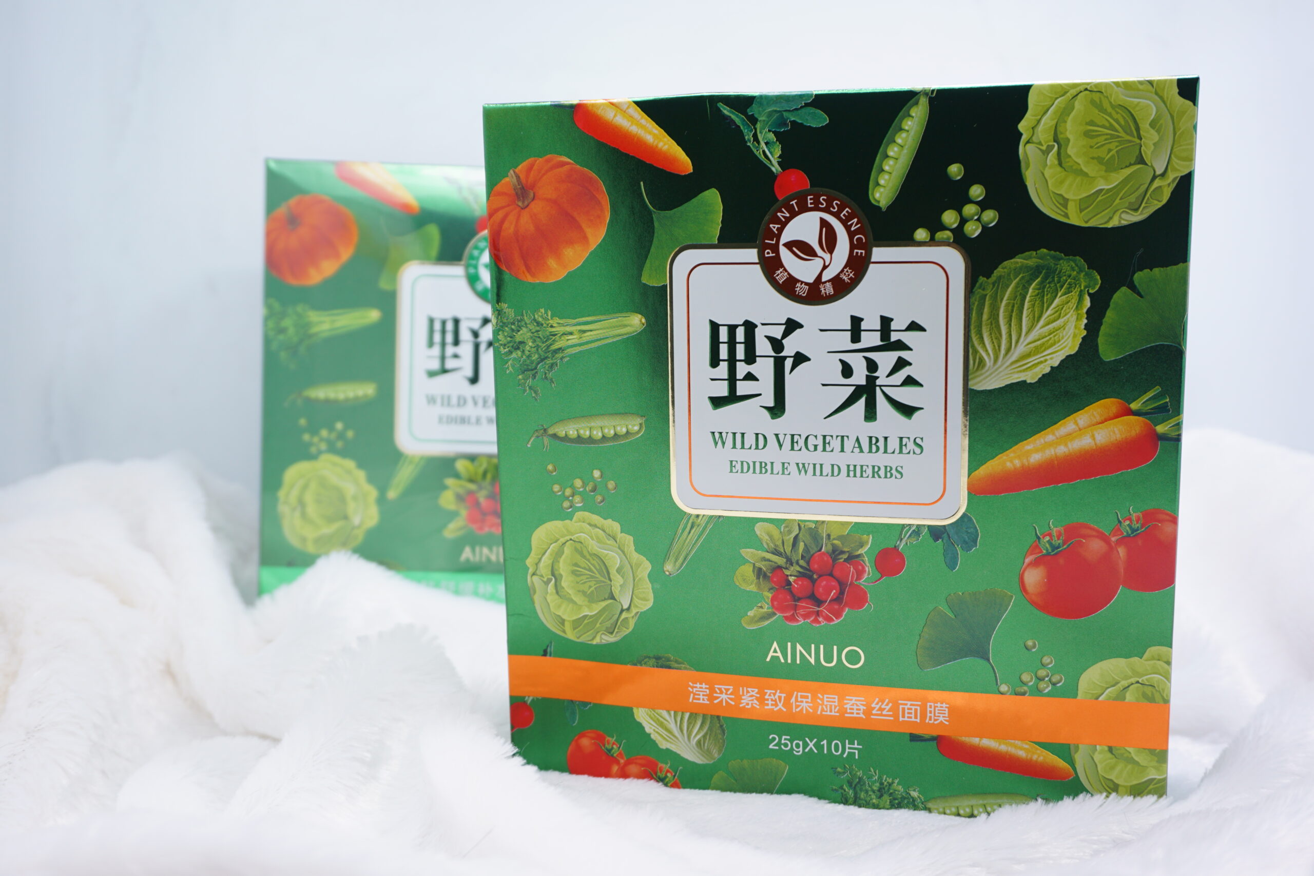 มาร์กหน้าใส ใยไหมสูตรพืชผัก Ainuo A525