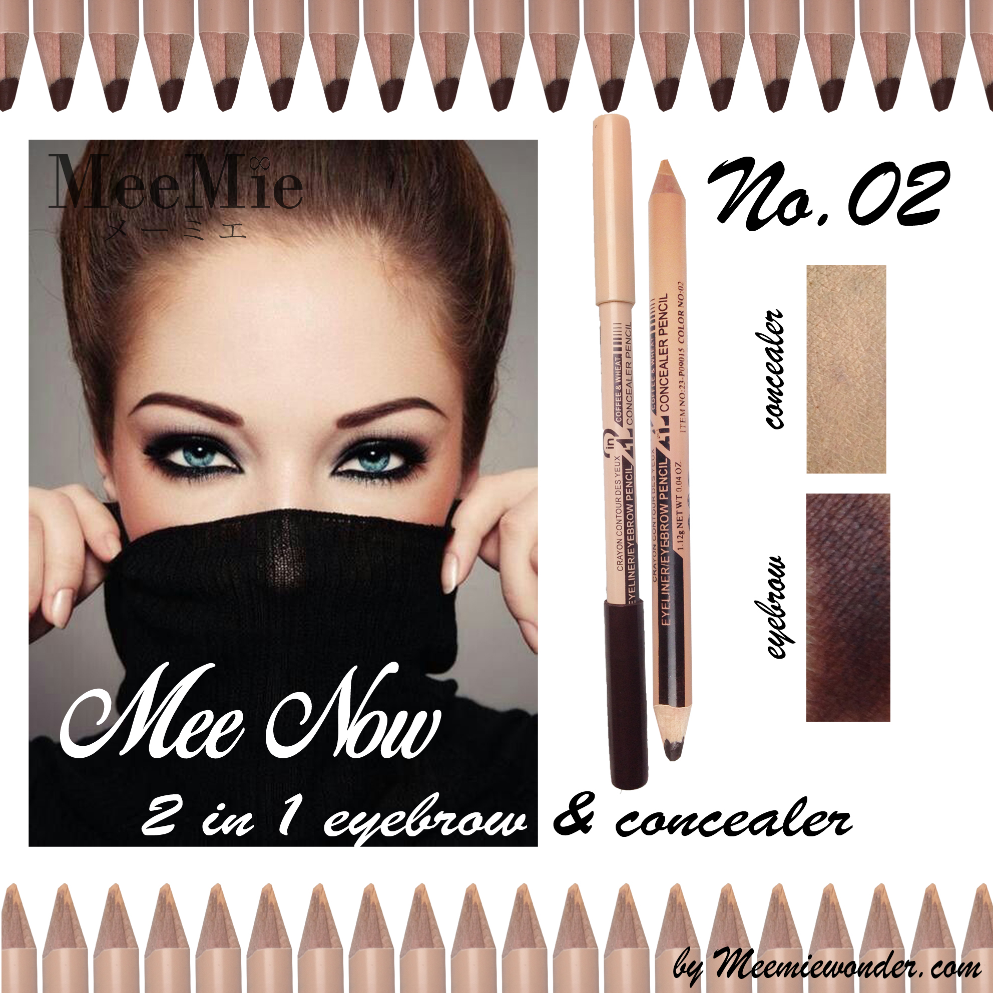 ดินสอเขียนคิ้วมีนาว แท่งเดียวเอาอยู่ ติดทนเขียนง่าย ราคาไม่แพง www.meemiewonder.com