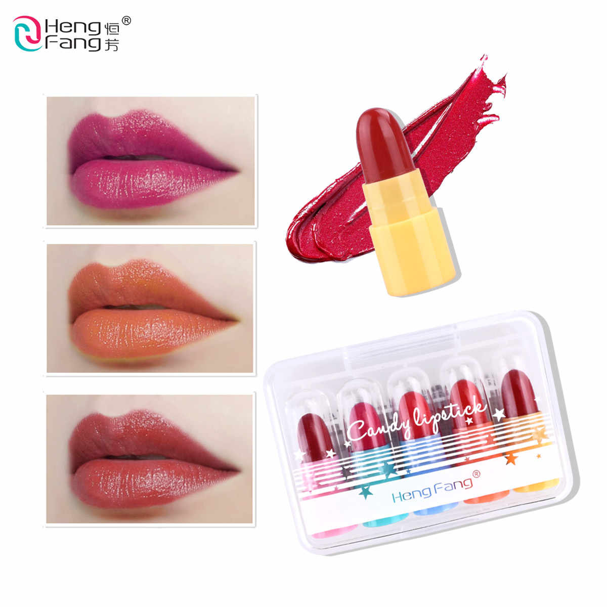 ขายปลีกส่ง LIPSITCK จิ๋ว เซ็ต5แท่ง สีแน่นสวย น่าใช้ พร้อมส่งทั่วไทย