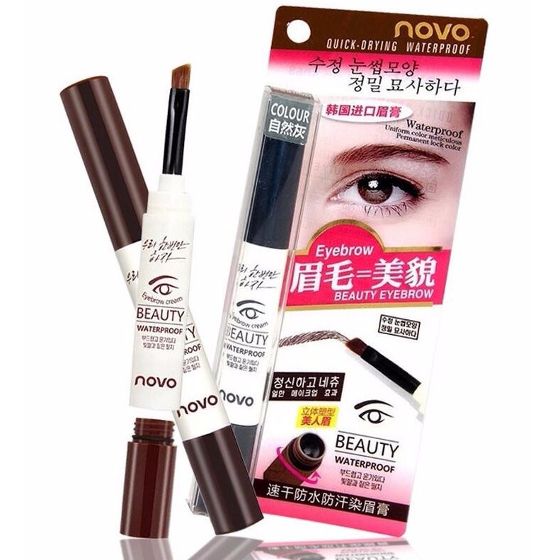 เขียนคิ้ว กันน้ำ EYEBROW NOVO 5068 ขายดี เท่น้ำเท่ท่า ขายปลีกส่ง ราคาถูก ขายเครื่องสำอาง
