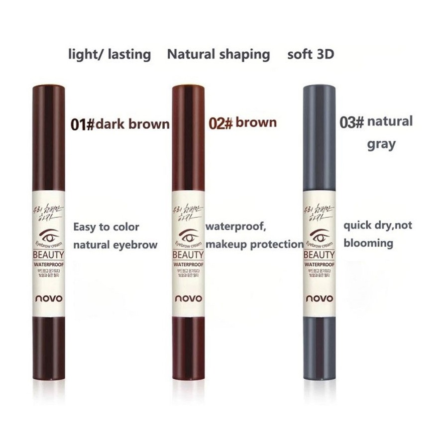 เขียนคิ้ว กันน้ำ EYEBROW NOVO 5068 ขายดี เท่น้ำเท่ท่า ขายปลีกส่ง ราคาถูก ขายเครื่องสำอาง