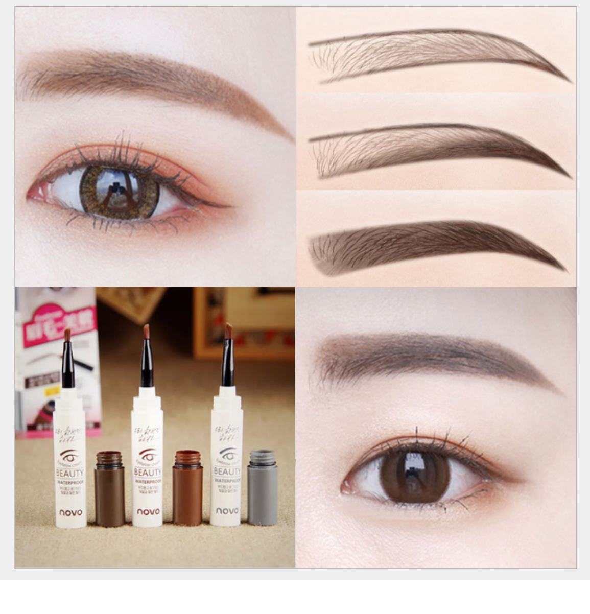 เขียนคิ้ว กันน้ำ EYEBROW NOVO 5068 ขายดี เท่น้ำเท่ท่า ขายปลีกส่ง ราคาถูก ขายเครื่องสำอาง
