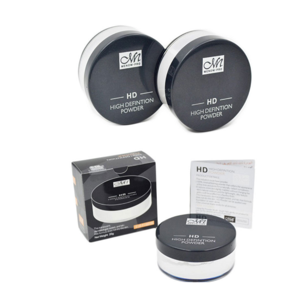 ขายปลีกส่ง เครื่องสำอาง?แท้/พร้อมส่ง ?แป้งฝุ่นควบคุมความมันตลอดวัน บางเบาไม่อุดตันผิว เนื้อละเอียดโปร่งแสง สัมผัสเนียนนุ่มดุจกำมะหยี่ สามารถใช้ได้ทุกสีผิว ไม่ทำให้สีรองพื้นเพี้ยน เผยผิวเรียบเนียนอย่างเป็นธรรมชาติ MENOW White Color Loose Powder Long Lasting wear