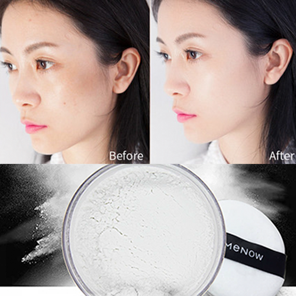 ขายปลีกส่ง เครื่องสำอาง?แท้/พร้อมส่ง ?แป้งฝุ่นควบคุมความมันตลอดวัน บางเบาไม่อุดตันผิว เนื้อละเอียดโปร่งแสง สัมผัสเนียนนุ่มดุจกำมะหยี่ สามารถใช้ได้ทุกสีผิว ไม่ทำให้สีรองพื้นเพี้ยน เผยผิวเรียบเนียนอย่างเป็นธรรมชาติ MENOW White Color Loose Powder Long Lasting wear