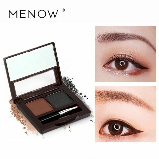 ปลีก-ส่งเครื่องสำอางสุดคุ้ม MENOW EYEBROW CAKE GENERATION-TWO ตลับเขียนคิ้วมีนาวมาพร้อมกับดินสอเขียนคิ้วใช้ดีดูสวยหน้าคมเขียนที่เดียวอยู่แบบเป๊ะๆ