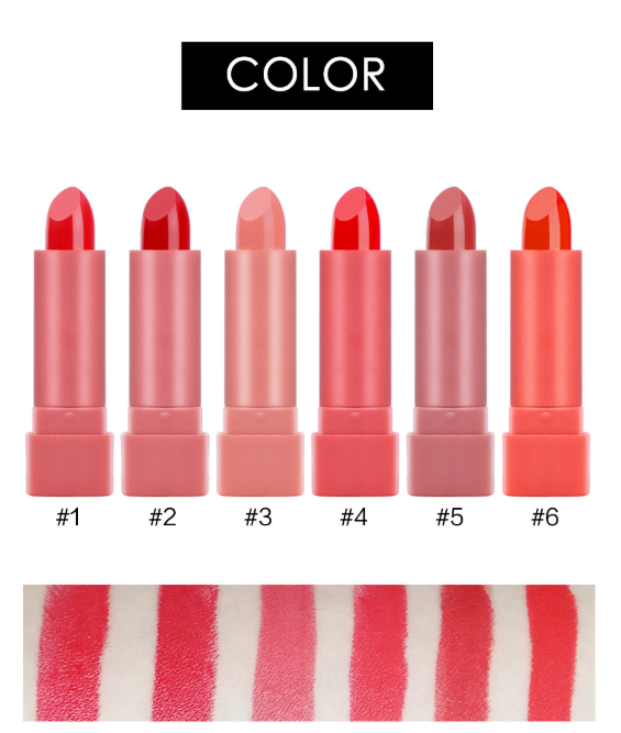 (1set/6แท่ง)ลิปสติกเนื้อเงา มันวาว ติดทน สีแน่น สวย เติมเสน่ห์ให้ริมฝีปากคุณน่าสัมผัส ลิปสติกสีสวย สะกดทุกสายตาให้คุณโดนเด่น เครื่องสำอาง HENGFANG HF9081