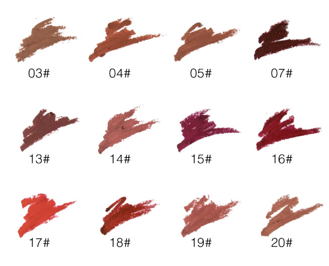 ดินสอเขียนขอบปากแท่งใหญ่ จุใจ เพียงแท่งล่ะ 19 บาท  เม็ดสีชัดเจน กันน้ำ 