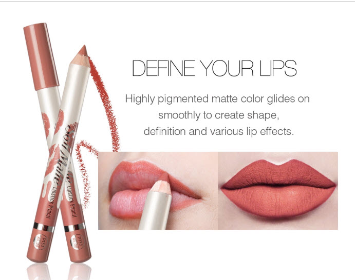 ดินสอเขียนขอบปากแท่งใหญ่ จุใจ เพียงแท่งล่ะ 19 บาท  เม็ดสีชัดเจน กันน้ำ 