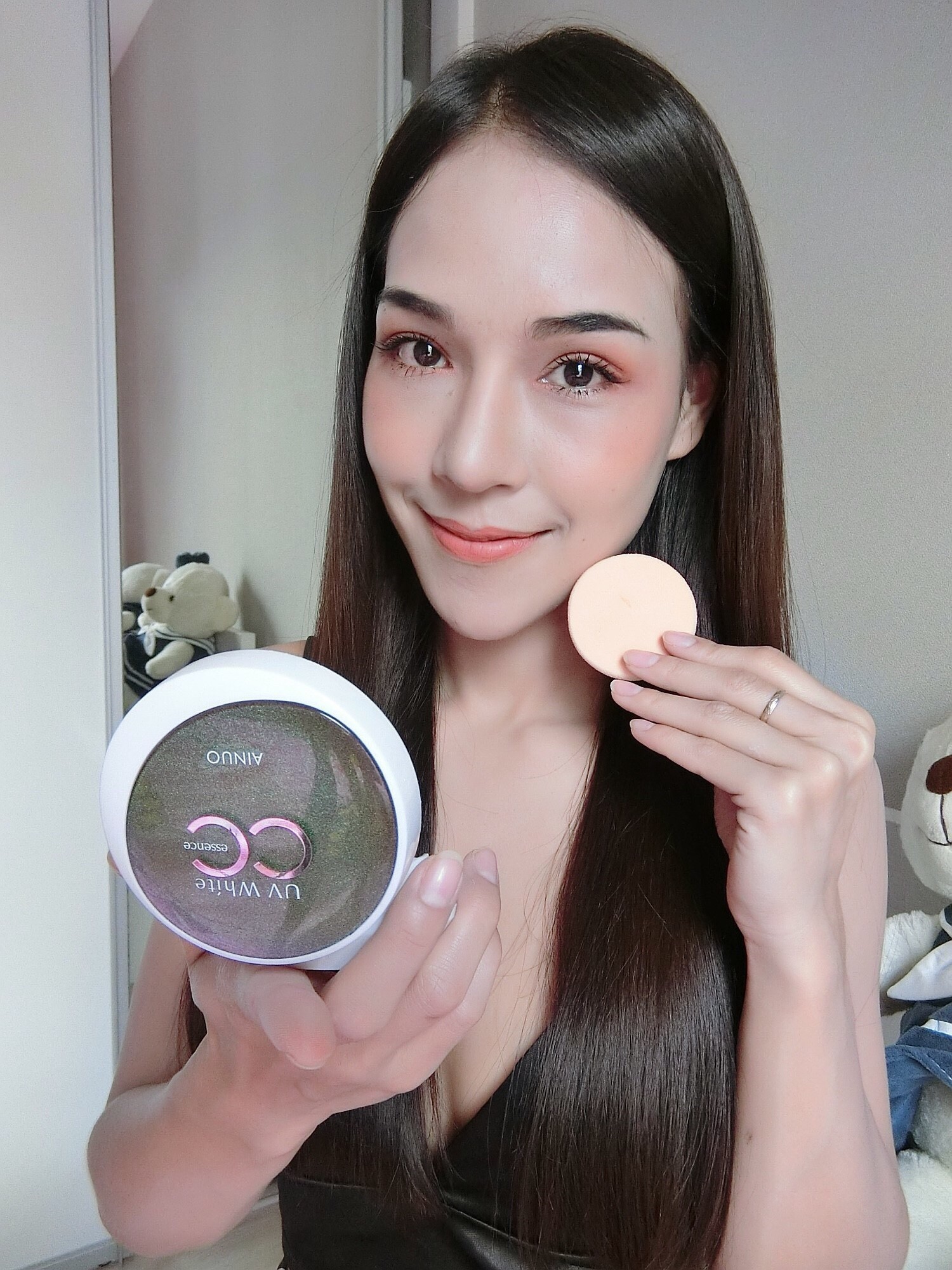 แป้งน้ำคุชชั่น แป้งพัฟ แป้งรองพื้นใช้ดี Ainuo A448