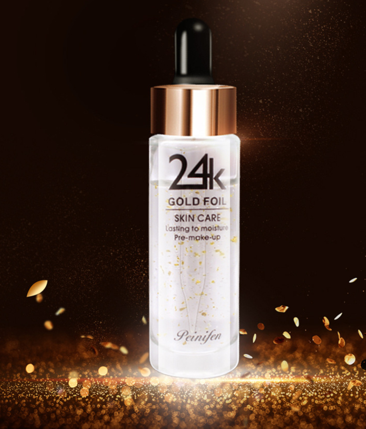 ขายปลีกส่ง เครื่องสำอาง 24K GOLD FOIL SKIN CARE เพื่อผิวขาวกระจ่างใสอย่างสมบูรณ์แบบด้วยเซรั่มจาก PEIYEN 24K โกลด์ฟอยล์ ช่วยลดเลือนริ้วรอย อีกทั้งช่วยบำรุงผิวล้ำลึกอย่างอ่อนโยน เผยผิวสว่างใสอย่างเป็นธรรมชาติ