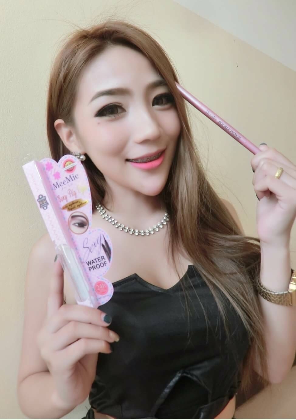 มีมิเอะ 2อิน1 เซ็กซี่ บิ๊กอายส์ auto eyebrow + liquid eyeliner M1725