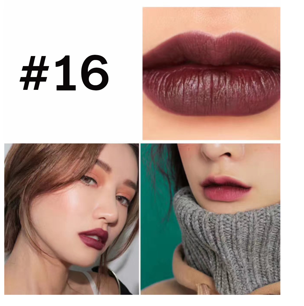 (เซ็ต6แท่ง)ลิปสติกเนื้อแมท สวยแน่น เป๊ะ เนื้อลิปเนียนนุ่ม มอบสีสันที่เป็นธรรมชาติ สีสวยคมชัด ติดทนนาน ไม่ทำให้ริมฝีปากแห้ง ขายเครื่องสำอาง Hengfang color lipstick