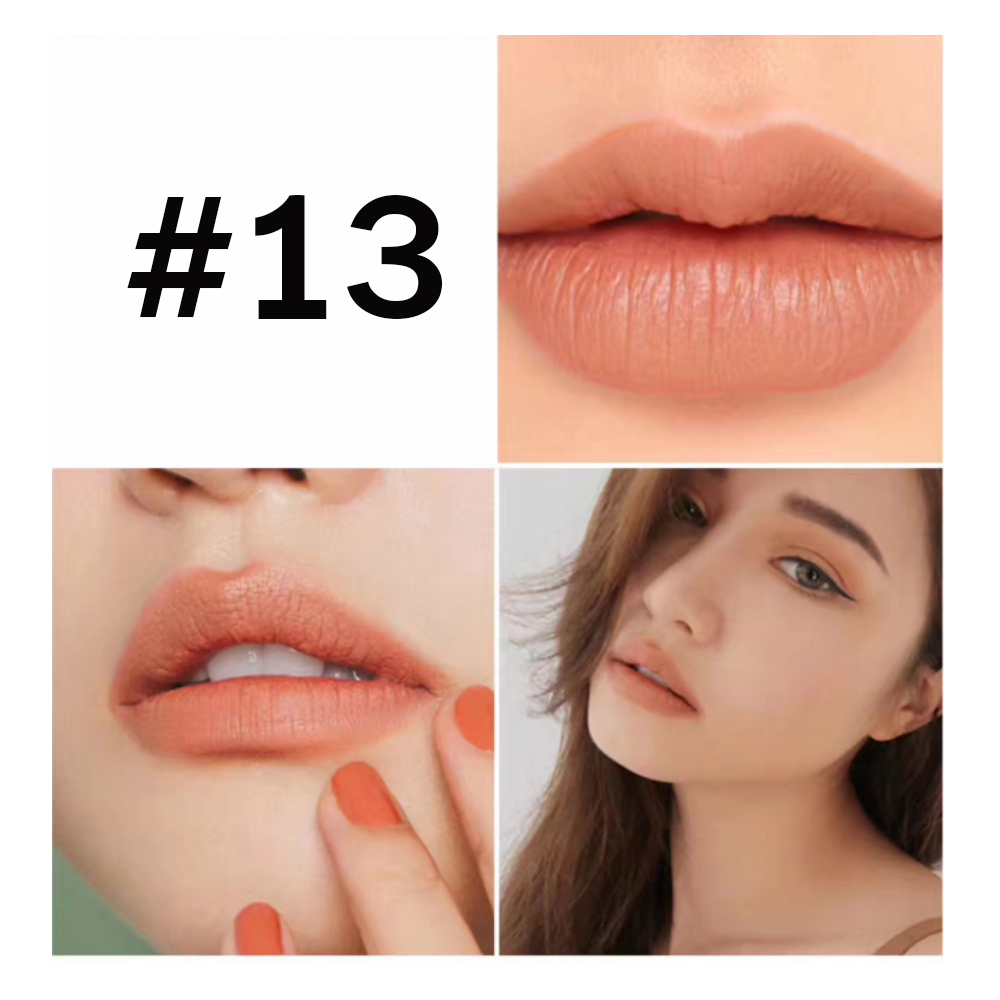 (เซ็ต6แท่ง)ลิปสติกเนื้อแมท สวยแน่น เป๊ะ เนื้อลิปเนียนนุ่ม มอบสีสันที่เป็นธรรมชาติ สีสวยคมชัด ติดทนนาน ไม่ทำให้ริมฝีปากแห้ง ขายเครื่องสำอาง Hengfang color lipstick