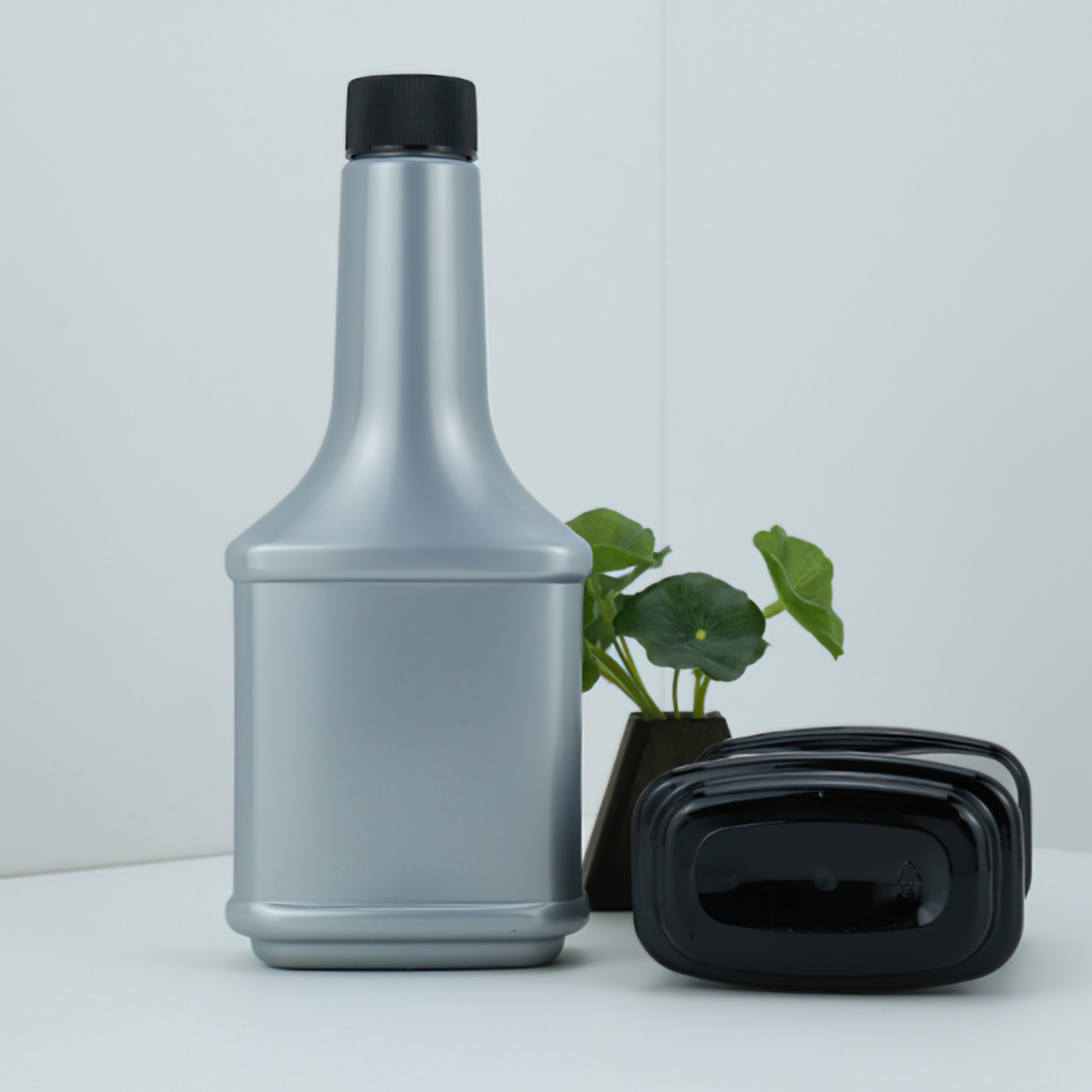 GLP-03 ขวดน้ำมันเกียร์ ขวดน้ำมันเครื่อง ขวดเติมเชื้อเพลิง PET+cap black 380ml 