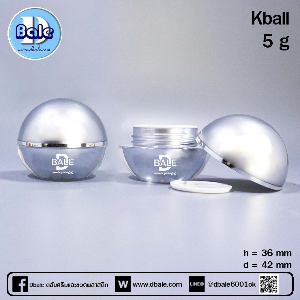 กระปุกบอลอะคลิลิกเงินkเงิน 5 ก.