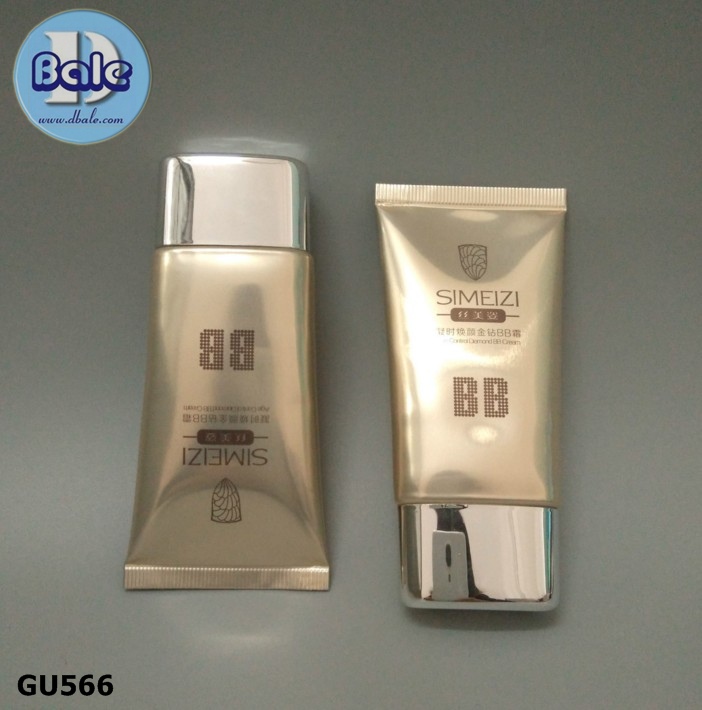 GU566 หลอดอลูทรงแบน ครีมกันแดดBB 40g  บรรจุภัณฑ์เครื่องสำอางค์ ถูกดีงาม