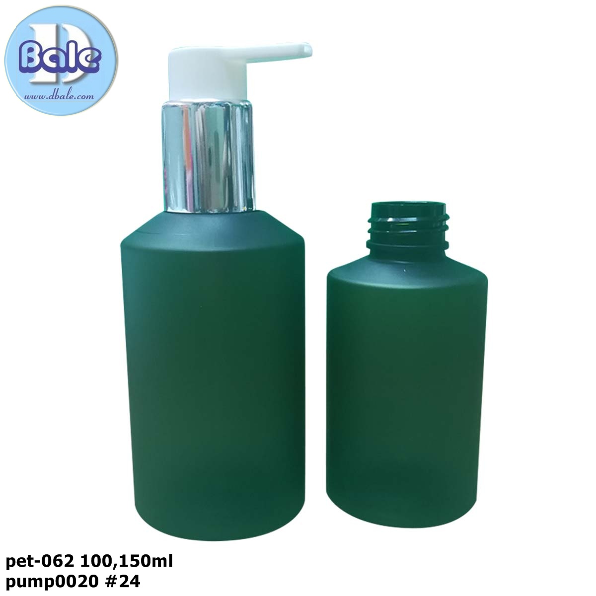 pet-062 pet ขวดพลาสติกเขียวขุ่น + หัวปั้ม pump0020