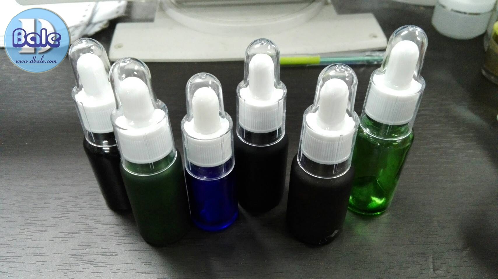 ฝาเกลียวสีขาวดรอปเปอร์ + ฝาครอบใส jy-dp ใส่กับขวดอโรมาคอ18 ขนาด 5 10 15 30 50 100ml