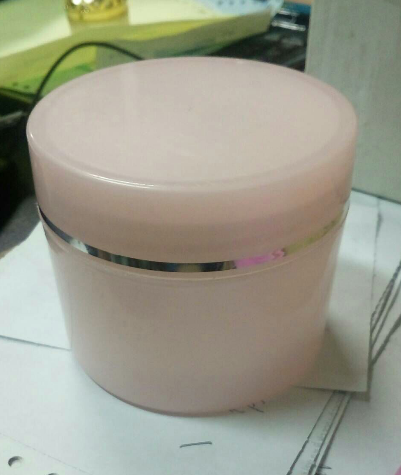 kpet2layer-500g ชมพู กระปุก pet 2 ชั้น 500 กรัม สีชมพู