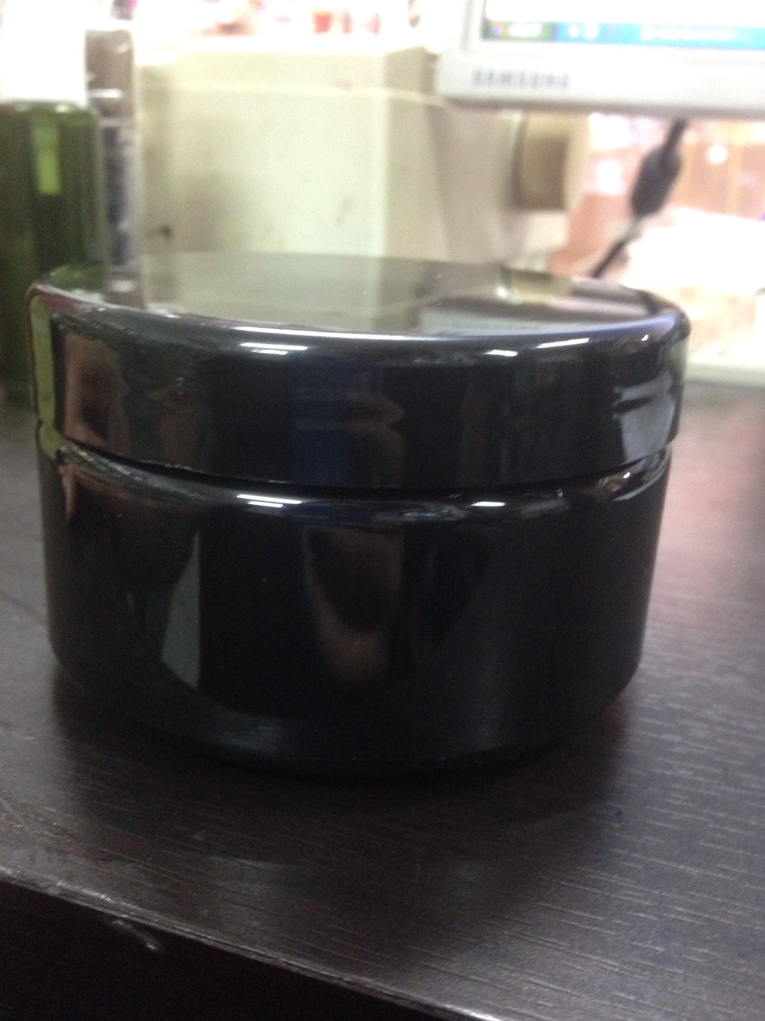 k0094-250g ดำ/ฝาดำ กระปุก pet เตี้ย สีดำ ฝาพลาสติกดำ 250 กรัม