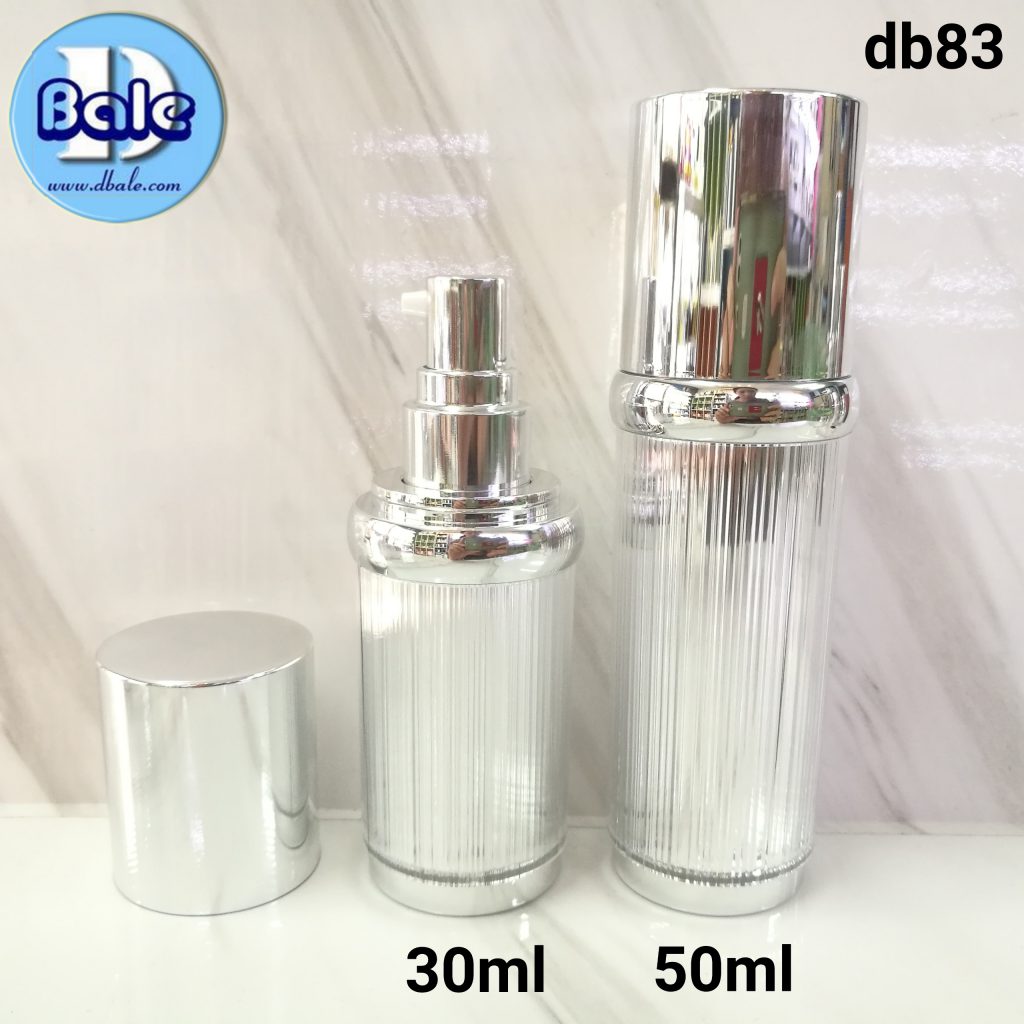 ขวดปั้มสูญญากาศ สีเงินเงา db83 30มล. / 50มล. สนใจติดต่อ Line ID: @dbale6001ok (มี@นะค่ะ)