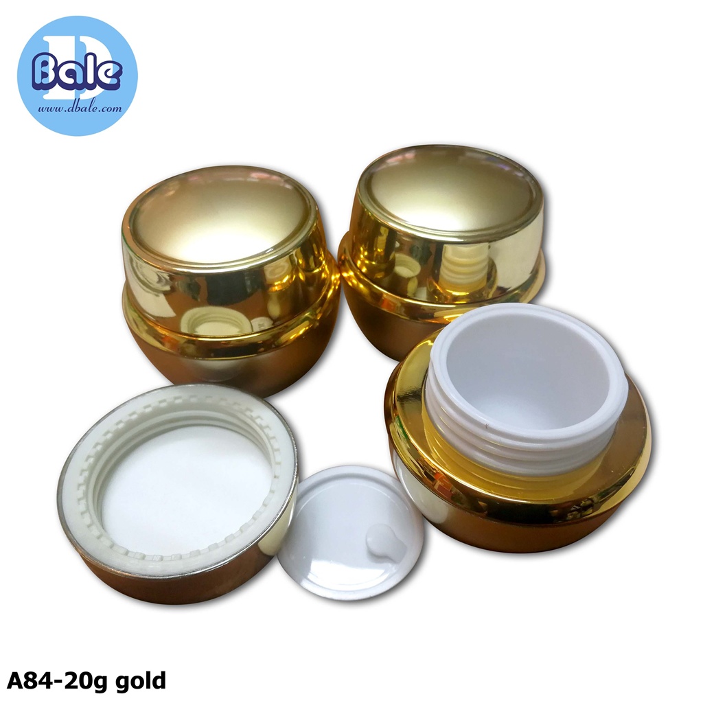 A84-20g gold กระปุกครีมอะคริลิค ขนาด 20 กรัม