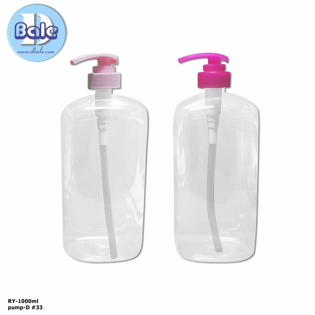 RY-1000ml ใส + ปั้ม D บรรจุภัณฑ์เครื่องสำอางค์ ถูกดีงาม