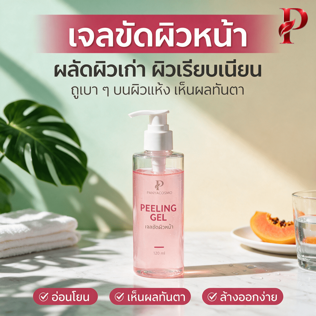 ปัญญาคอสโม เจลขัดผิวหน้า ผลัดเซลล์ผิว รับผลิต OEM