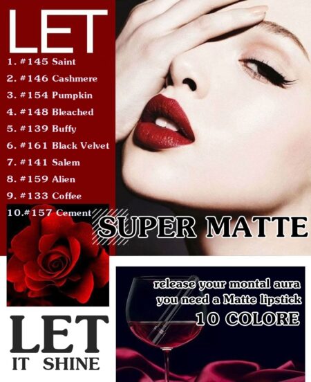 MENOW SUPER MATTE นี้คือลิปกลอสหลากหลายสีแบบเปรี้ยวๆ มี10สี10รสชาติ